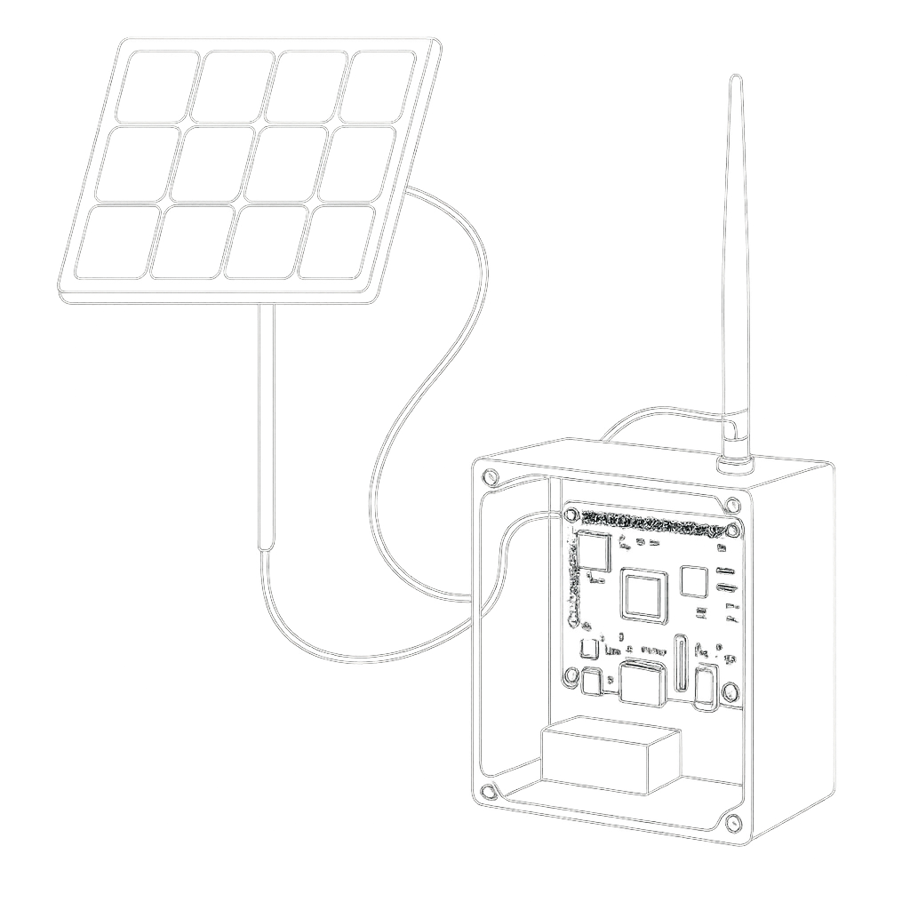 Technical render Bot trading autonomous remote